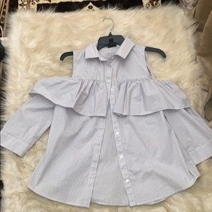 Striped off shoulder blouse